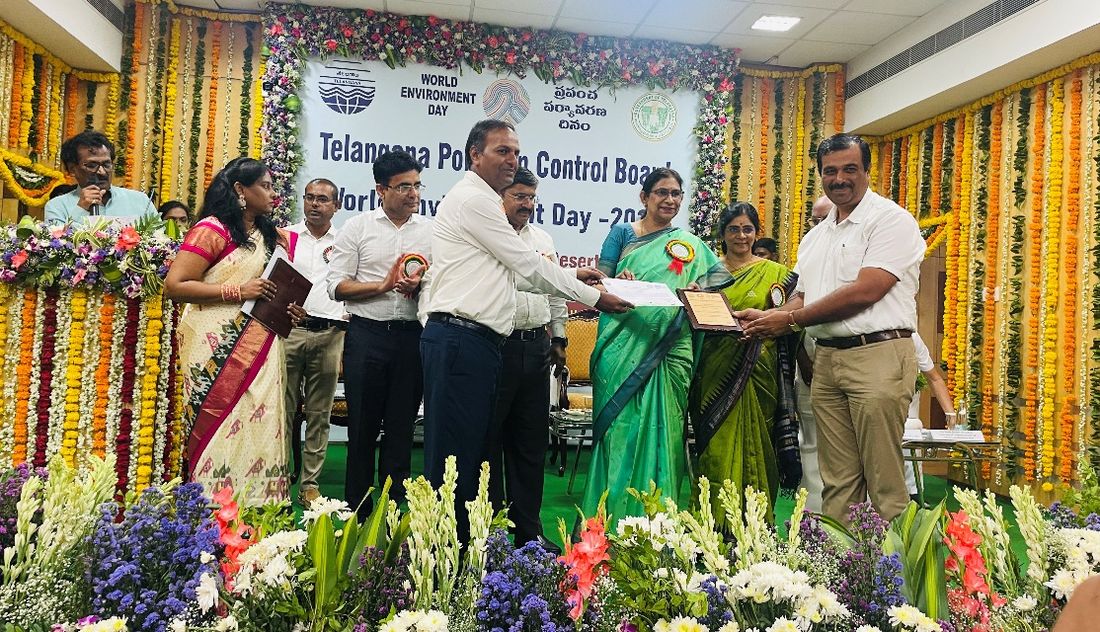Appreciation award from TG Pollution Control Board